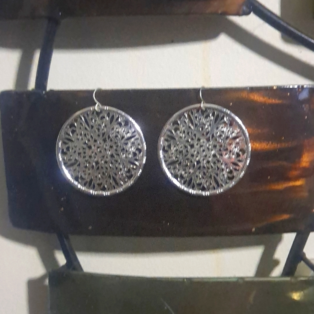 Silver Chrome Earrings